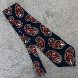 Vintage Tabasco Shrimp Paisley 100% Silk‎ Necktie Made in USA